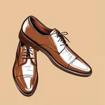 pointed brown leather dress shoes image